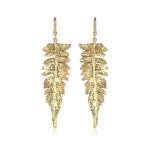 Drop Leaves Gold Earrings