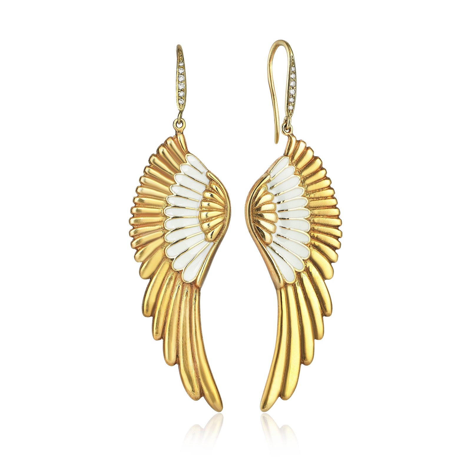 Angel Wings Gold Earrings