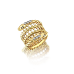 Ball Snake Gold Ring