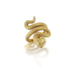 Long Snake Gold Ring