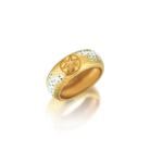 Big Dot Wolf Gold Ring