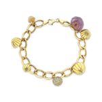 Charm Gold & Diamond Bracelet