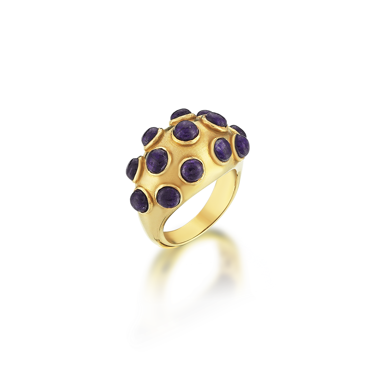 orientalyeni15-1.png Hammam Gold Ring With Blue Sapphire Dots - Görsel 1