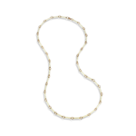 Retro Gold Necklace With White Enamel