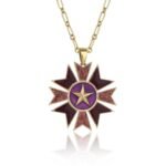 Purple Star Gold Pendant